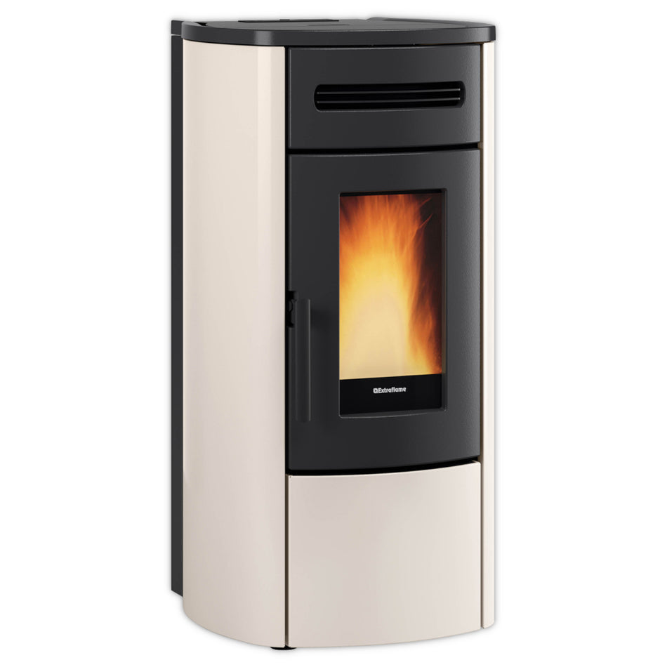 Extraflame wasserführender Pelletofen | GUENDA IDRO 5.0 | 16 kW | elfenbein