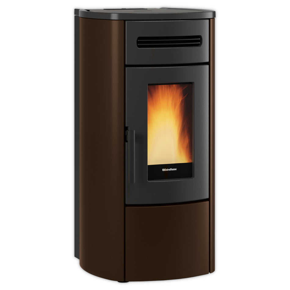 Extraflame wasserf. Pelletofen Guenda Idro 5.0 Evolution Line, Bronze | klimaworld.com