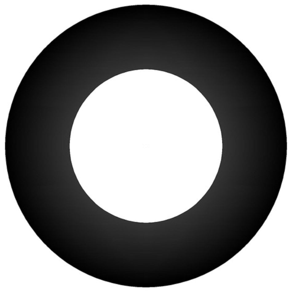 TermaTech | Wandrosette | Ø 150 | 50 mm Rand | Schwarz emailliert