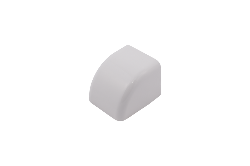 Endkappe fuer Installationskanal Canalsplit 12 reinweiss, glatte Kunststoffkappe mit abgerundeter Front | Klimaworld.com