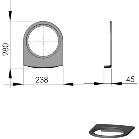 TermaTech | Guss-Toprost für Kaminöfen TT80/TT80S | Dunkelgrau