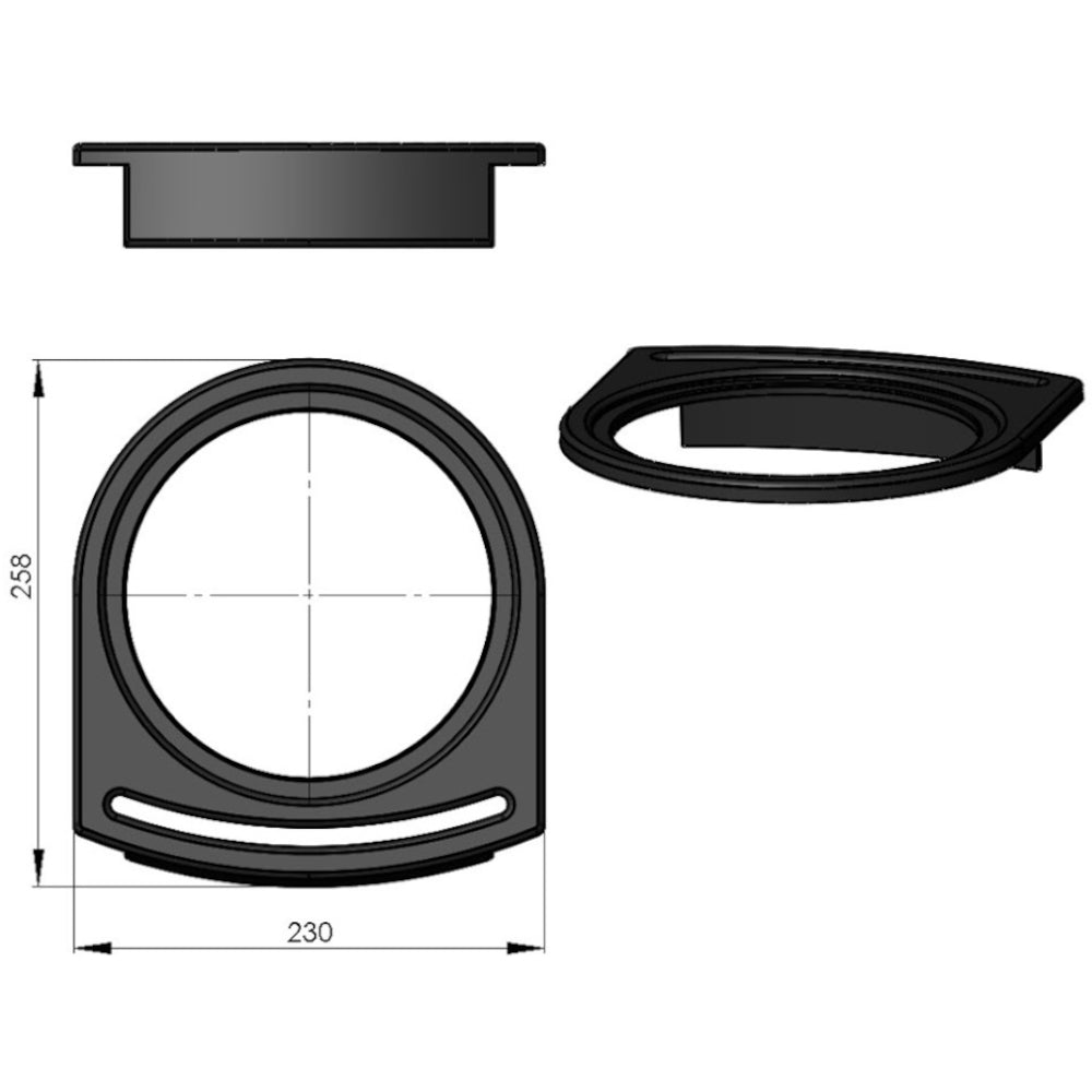 TermaTech | Guss-Toprost für Kaminofen TT30 | Schwarz