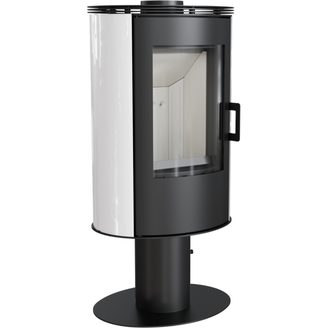 Kratki Kaminofen Koza AB S/N/DR/KAFEL/BIALY | Keramik weiß | 8 kW 
