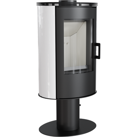 Kratki Kaminofen Koza AB S/N/DR/KAFEL/BIALY | Keramik weiß | 8 kW 