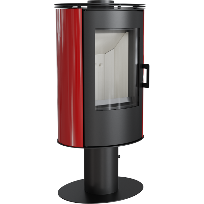Kratki Kaminofen Koza AB S/N/O/DR/KAFEL/RED | Keramik rot | 8 kW ➔ www.klimaworld.com