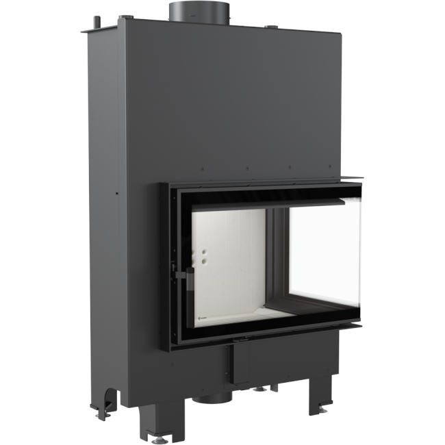 Kratki wasserführender Kamineinsatz MBM PW 10 | 12 kW | Ecke rechts ➔ www.klimaworld.com
