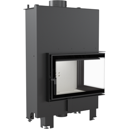Kratki wasserführender Kamineinsatz MBM PW 10 | 12 kW | Ecke rechts ➔ www.klimaworld.com