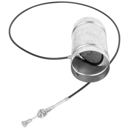 Kratki Zugluftklappe mit Dichtung und Bowdenzug | 150 DN | P150 ➔ www.klimaworld.com