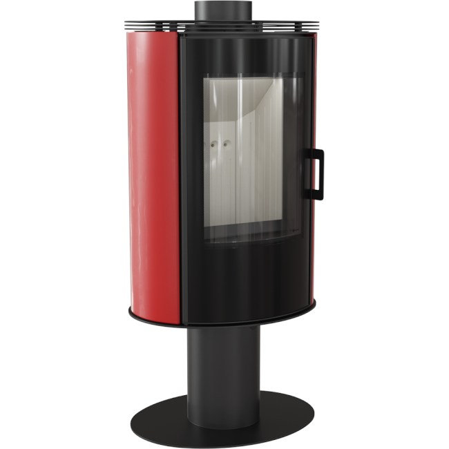 Kratki Kaminofen Koza AB S/N/O/DR/GL/KAF/RED | Keramik rot | 8 kW  ➔ www.klimaworld.com