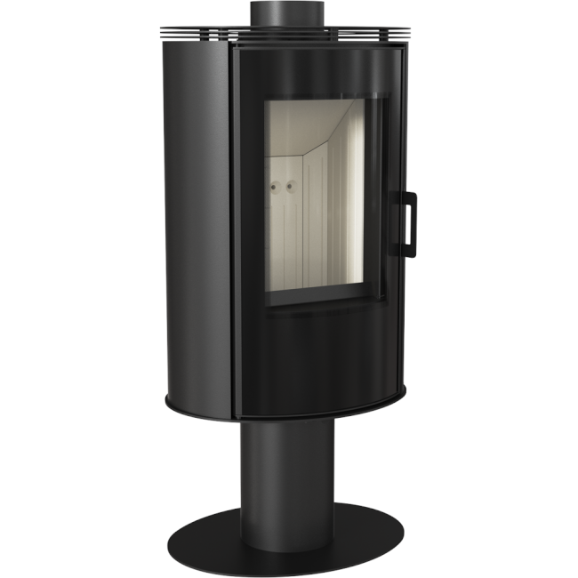 Kratki Kaminofen Koza AB S/N/O/DR/GLASS | Drehfuß | Dekoglas | 8 kW ➔ www.klimaworld.com