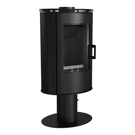 Kratki Kaminofen Koza AB S/N/DR/BLACK | mit Standfuß | 8 kW ➔ www.klimaworld.com