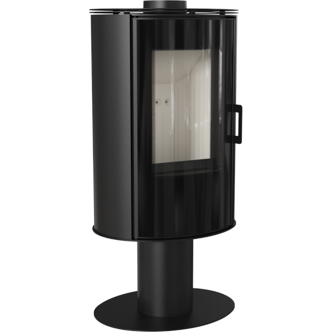 Kratki Kaminofen Koza AB S/N/DR/GLASS | mit Standfuß | Dekoglas | 8 kW  ➔ www.klimaworld.com