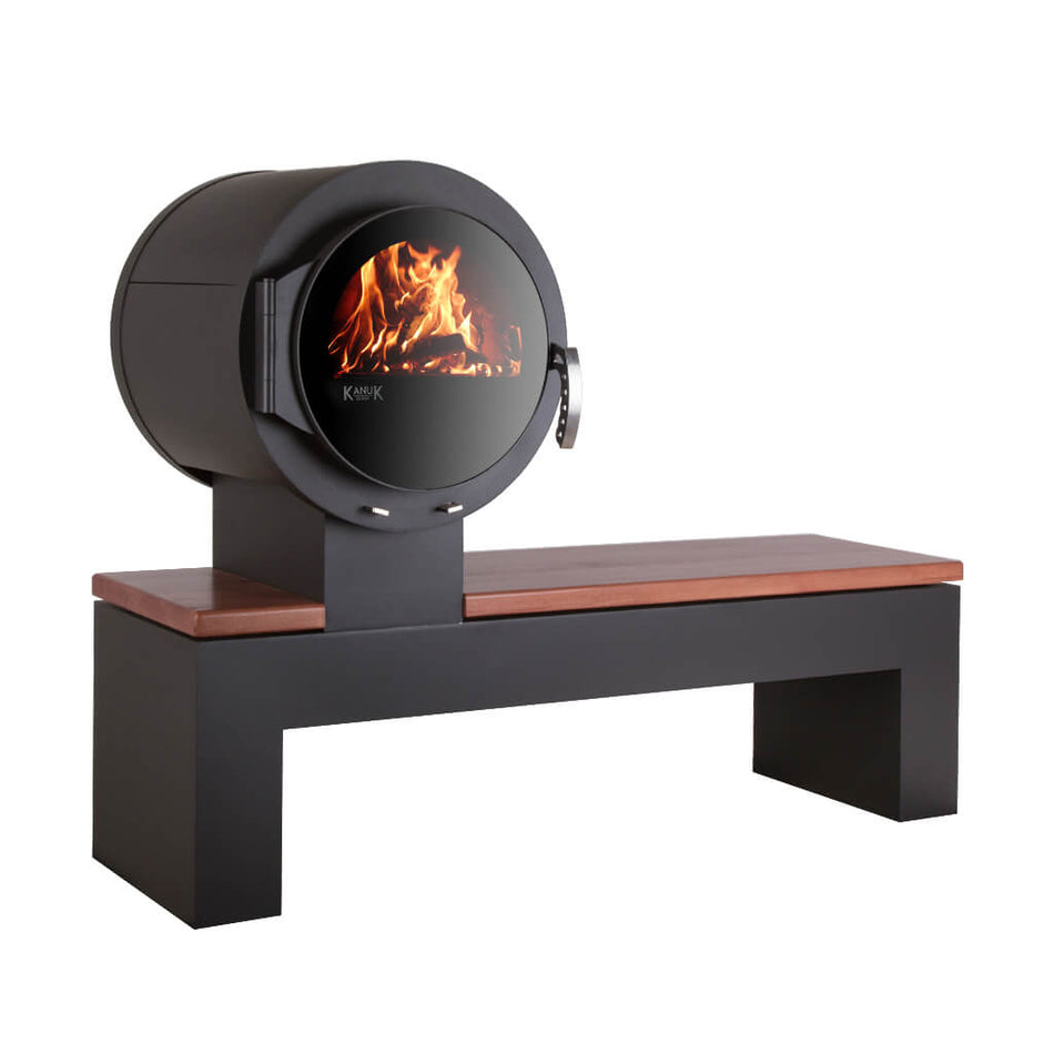 KANUK | Kaminofen Kanuk - Bank | Buchenholz / Macoré | 8 kW