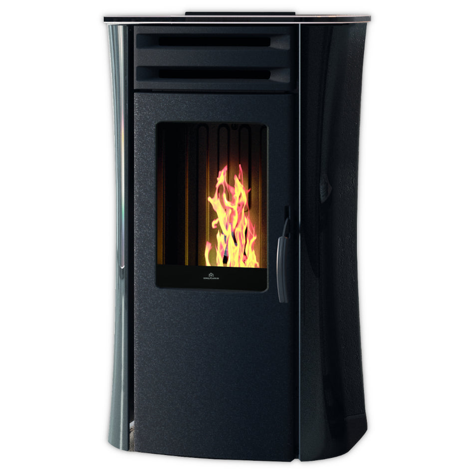 Edilkamin Dania-Serie Seitenteile Glas Schwarz