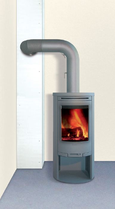 Längenelement 300mm FERRO Durchmesser 120mm mit Drosselklappe und Tür