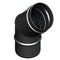 Pelletrohre Pellet Winkel 45° DN 100mm schwarz
