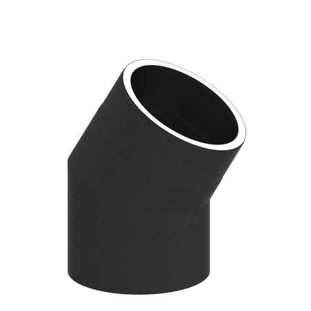 Jeremias | Ofenrohr | Winkel 30° ohne Tür | Schwarz | Ø 130 mm