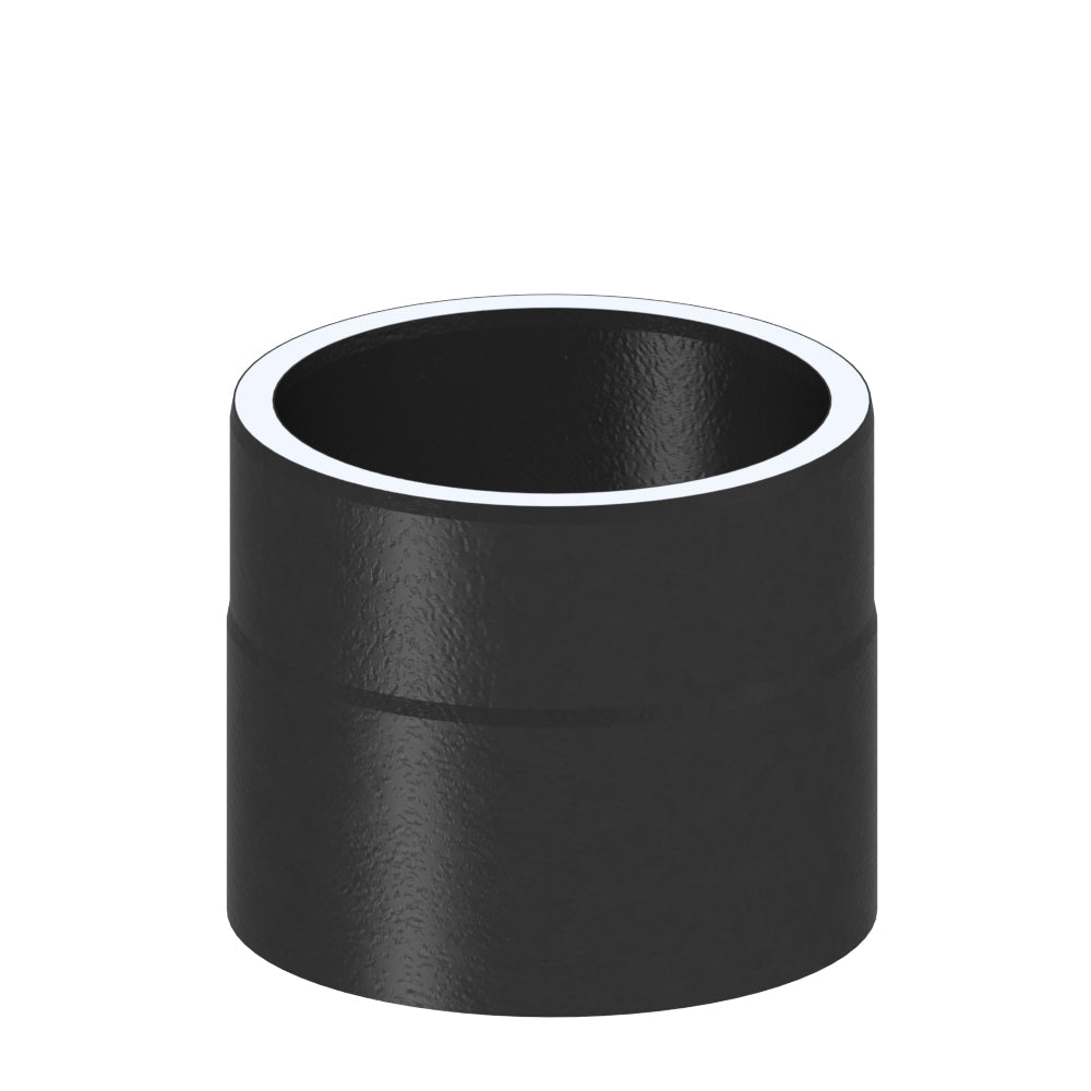 Jeremias Ofenrohr Längenelement 150 mm + Kondensatring | Schwarz