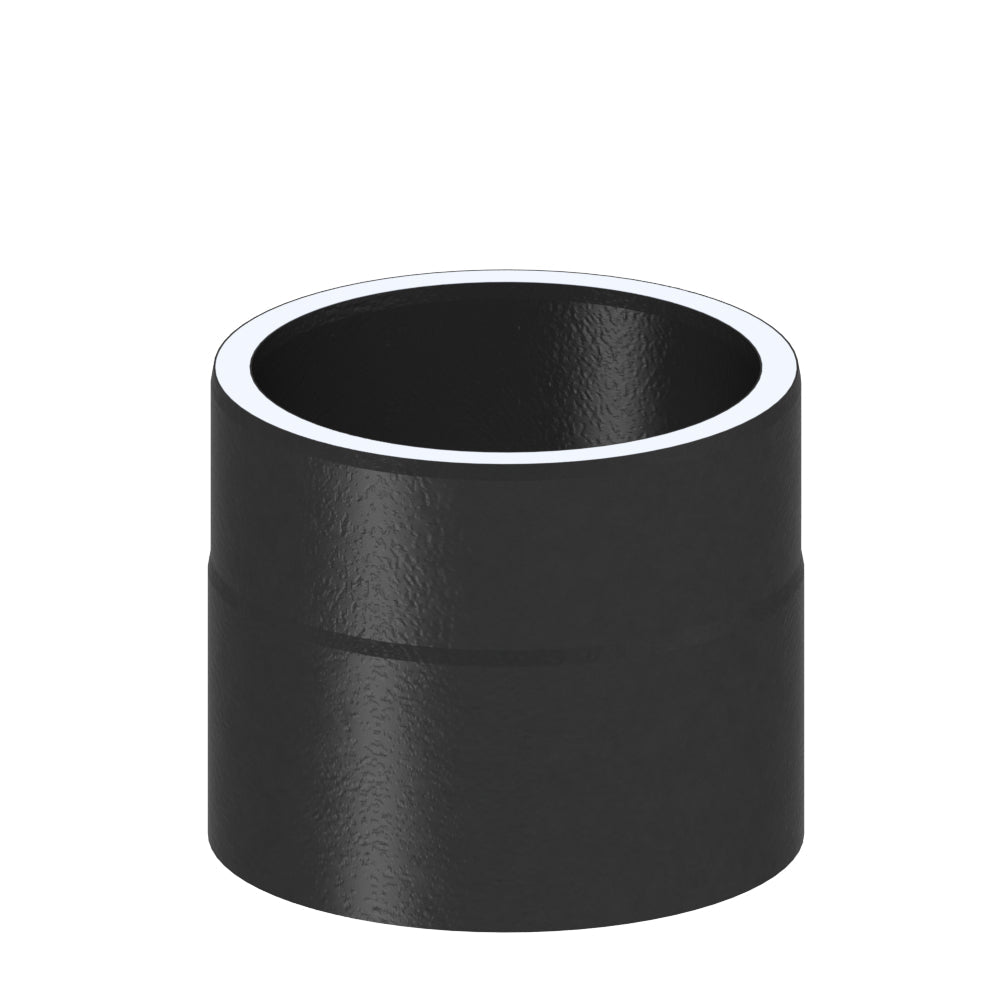 Jeremias Ofenrohr Längenelement 150 mm + Kondensatring | Schwarz