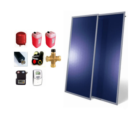 Solardual- Solarpaket Standard (4,84m²) mit Flachkollektor