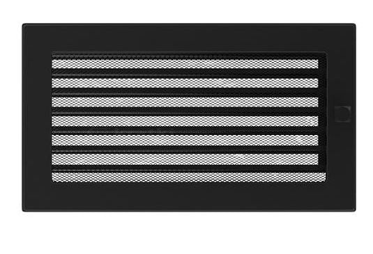 Lüftungsgitter Luftgitter mit Lamellen 17x30 cm, schwarz