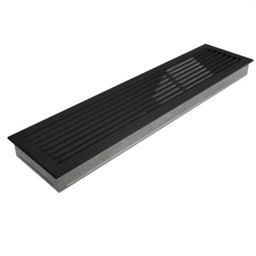 Kamingitter Lüftungsgitter Luftgitter Lamellen 17x70 cm, schwar