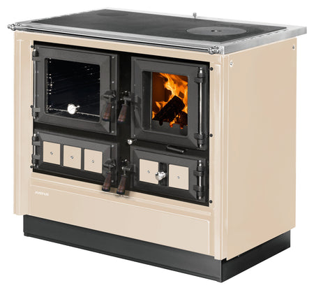 Justus Küchenofen Rustico-90 2.0 Creme, links | klimaworld.com