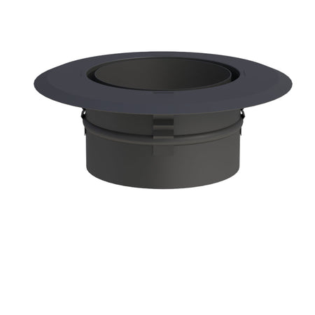 Jeremias Wandfutter mit Zentrierfeder und Wandrosette schwarz