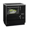 Justus Fest­brenn­stoff­herd | Linz | Schwarz/Chrom | 7 kW | Links