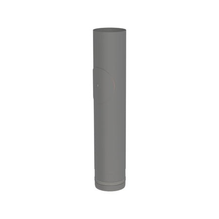 Pellet - Ofenrohr | Längenelement mit Revision | 500mm | Gussgrau | Ø 100mm