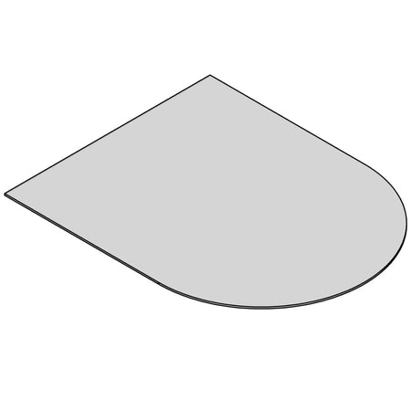 TermaTech | Bodenplatte Halbrund | 1000×1200×6 mm | Glas