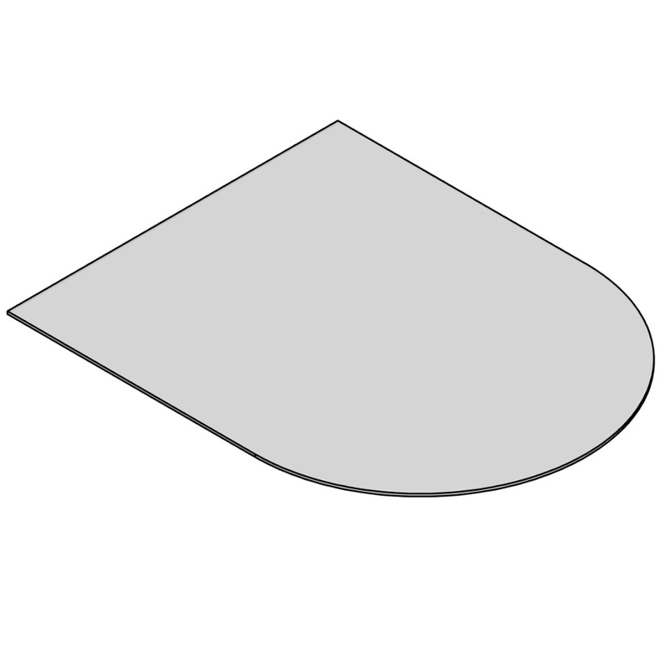 TermaTech | Bodenplatte Halbrund | 1000×1200×6 mm | Glas