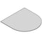 TermaTech | Bodenplatte Halbkreis | 1000×1000×6 mm | Glas