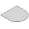 TermaTech | Bodenplatte Halbkreis Facet | 1000×1000×8 mm | Glas