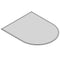 TermaTech | Bodenplatte Halbkreis Facet | 1000×1200×8 mm | Glas