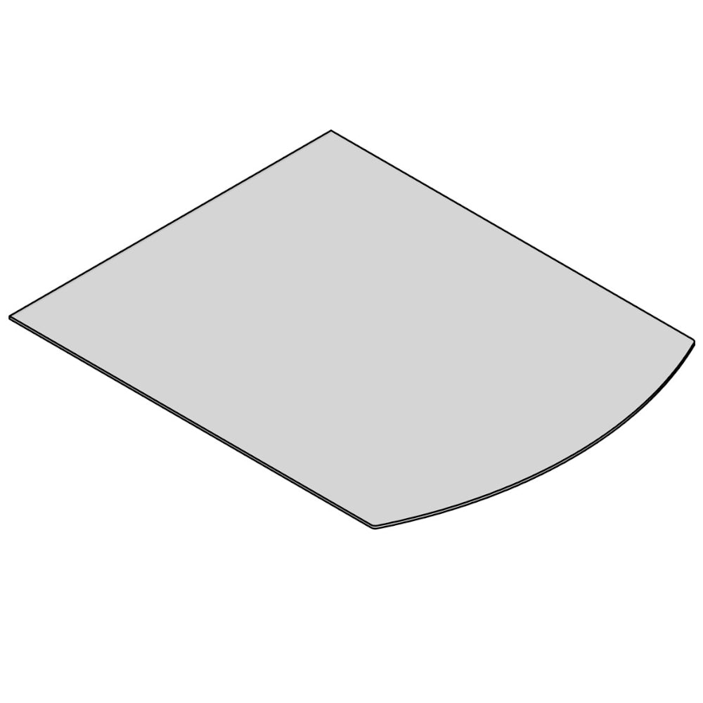 TermaTech | Glas-Bodenplatte | Segmentbogen | Größe wählbar