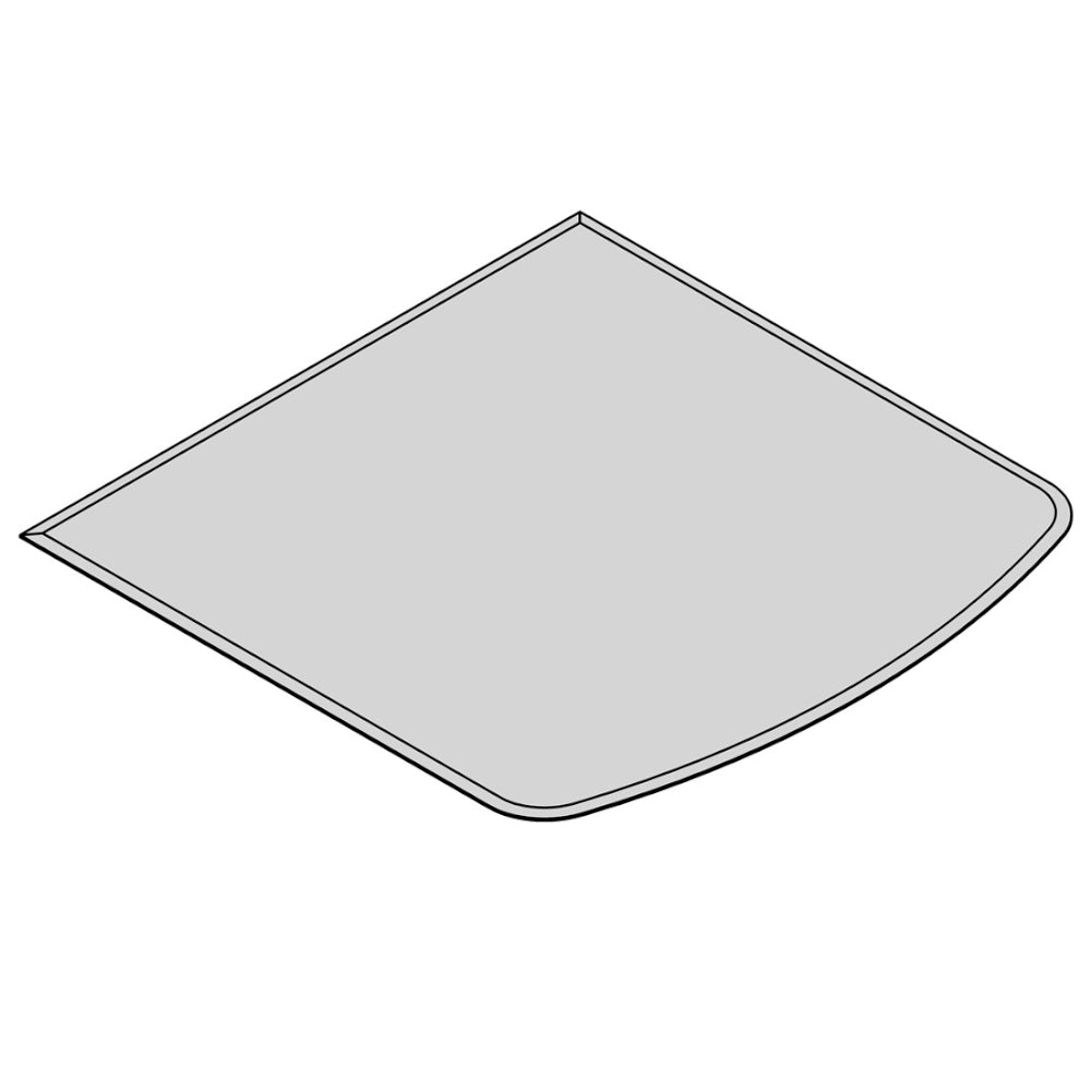 TermaTech | Bodenplatte Segmentbogen Facet | 1000×1000×6 mm | Glas