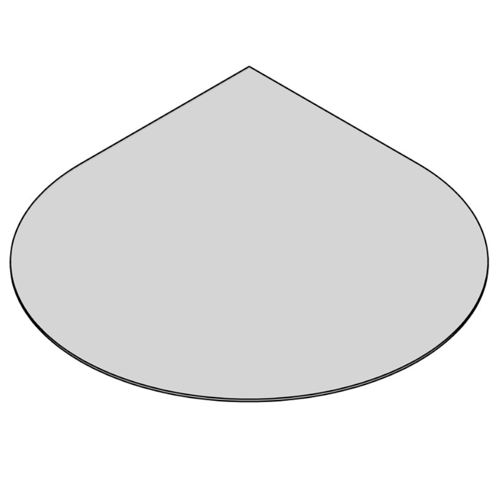 TermaTech | Bodenplatte Tropfen | 1100×1100×6 mm | Glas