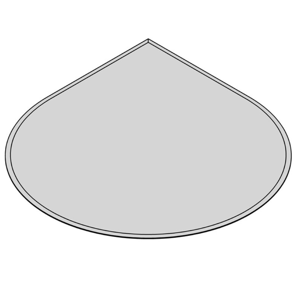 TermaTech | Bodenplatte Tropfen Facet | 1100×1100×8 mm | Glas