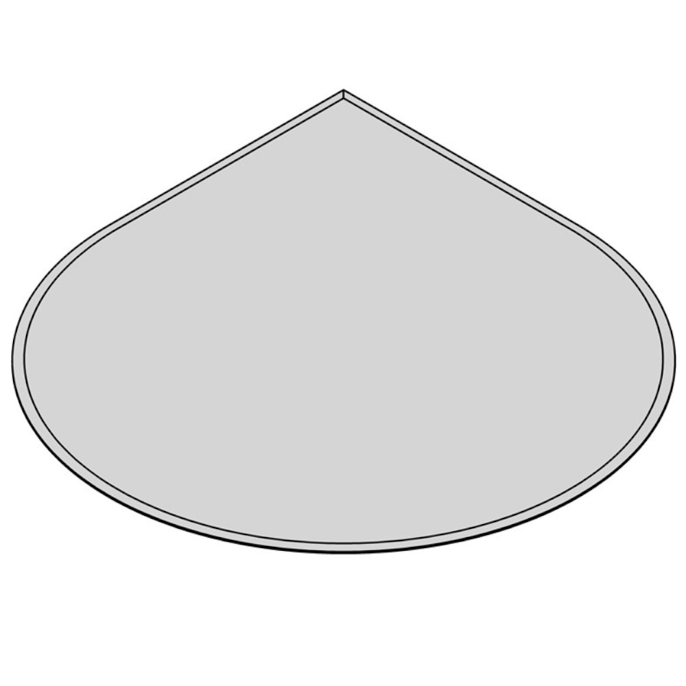 TermaTech | Glas-Bodenplatte | Tropfenform Facet | Größe wählbar