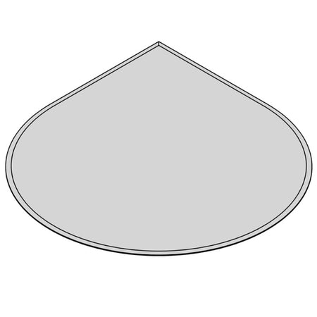 TermaTech | Glas-Bodenplatte | Tropfenform Facet | Größe wählbar