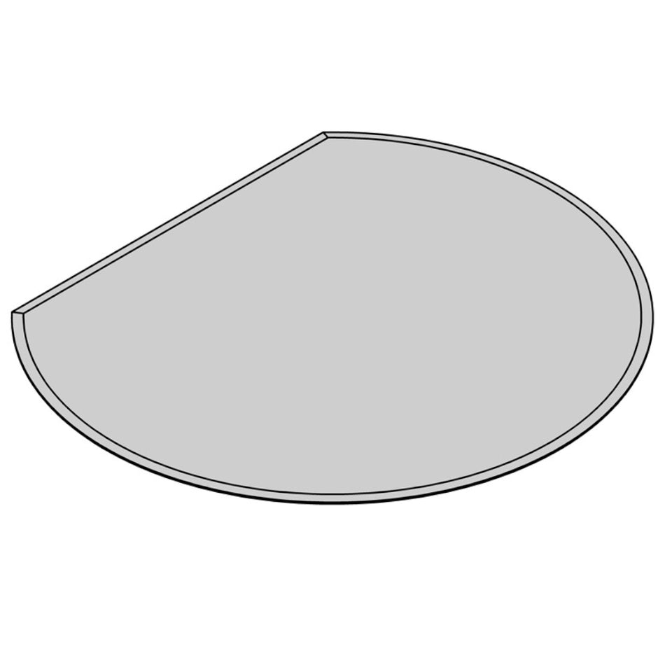 TermaTech | Bodenplatte Kreisabschnitt Facet | 1100×950×6 mm | Glas