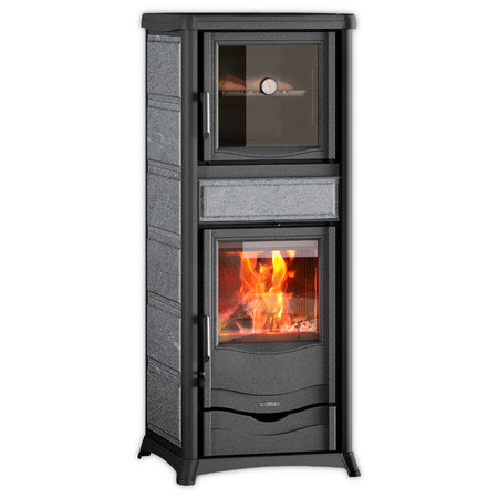 La Nordica TERMOROSSELLA PLUS FORNO DSA.16 Holzofen mit Backfach und Natursteinseiten | Klimaworld.com