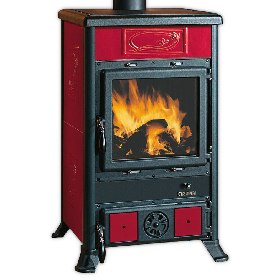 La Nordica Kaminofen Holzofen ROSSELLA R1.16 CERAMICA bordeaux | Klimaworld.com