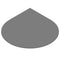 TermaTech | Bodenplatte Tropfen | 990×990×2 mm | Stahl | Hellgrau