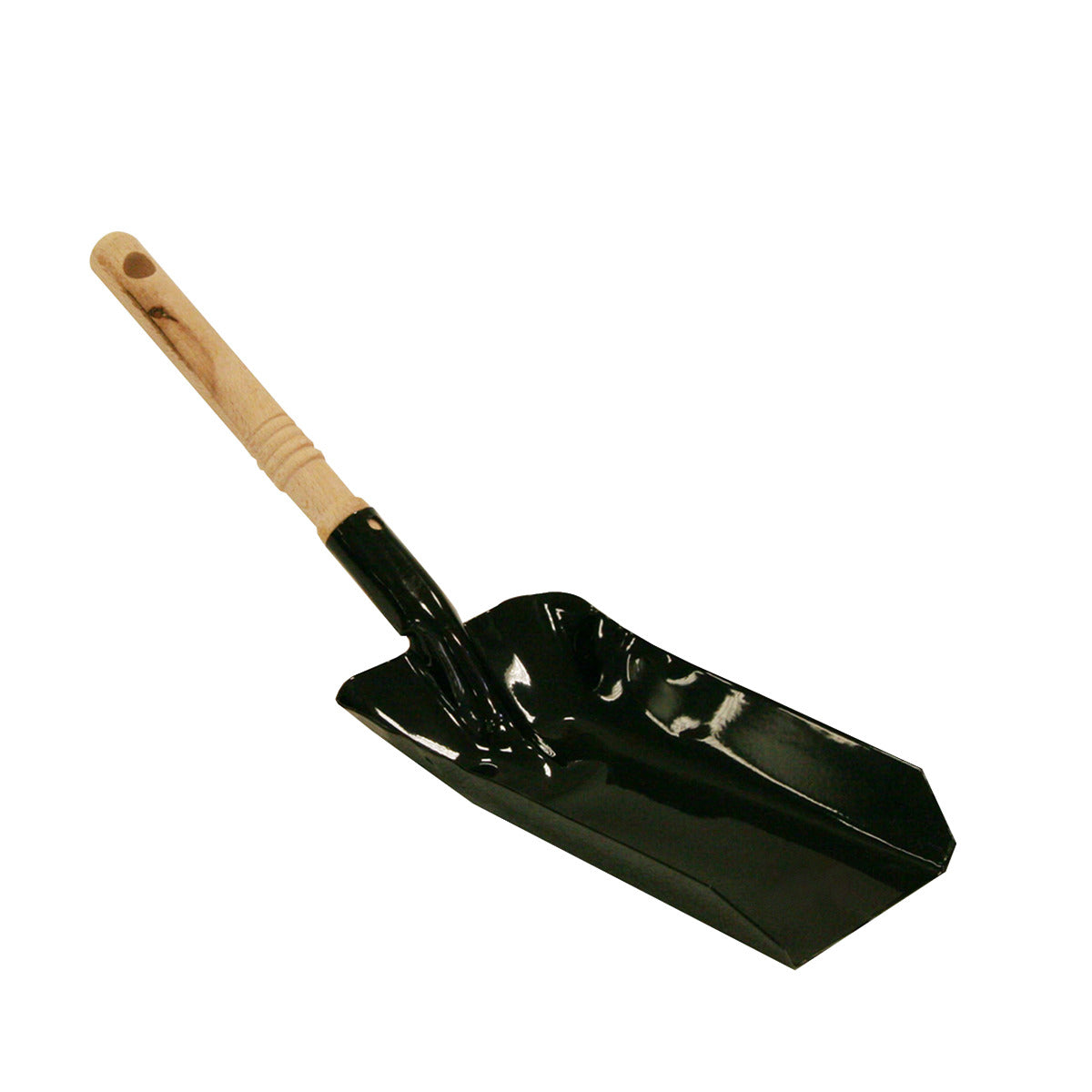 Kaminoflam Kohlenlöffel lackiert | schwarz | Schaufel mit Griff  | Klimaworld.com