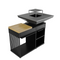 Kratki Grill / Feuerstelle Quadrum | mit Holzplatte | QUADRUM/BBQ/H/B