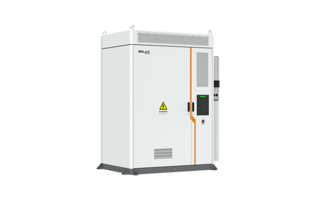 Weißer SolaX AELIO B200 Batterieschrank mit Wechselrichter X3-AELIO-60K Ansicht schraeg links | Klimaworld