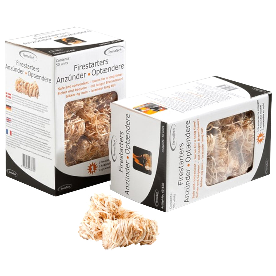 TermaTech | Bio-Anzünder | 1 Packung mit 50 Stück