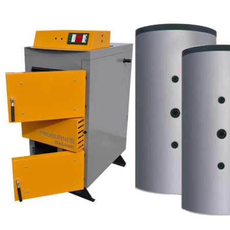 SSP Holzvergaserkessel Proburner DELUXE 25 kW BAFA mit 2x1000L Puffer